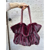 SAC FOURRURE Bordeaux/Prune