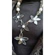 Collier FLORIANO blanc/transparent - Francine BRAMLI Paris
