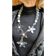 Collier FLORIANO blanc/transparent - Francine BRAMLI Paris