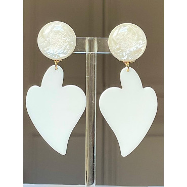 LOVE coeur Blanc - Francine BRAMLI Paris