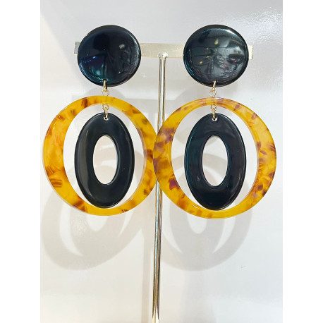 MIEL 3 noir/ambre - Francine BRAMLI Paris