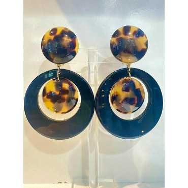 CLOE écaille Tokyo & noir - Francine BRAMLI Paris