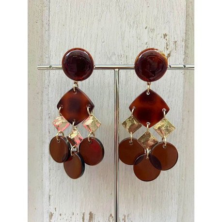 FLORETTE ambre & doré - Francine BRAMLI Paris