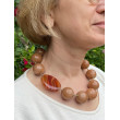 MADANI perles caramel & cornaline - Francine BRAMLI Paris Collier