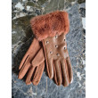 GANTS Camel dessus simili & strass TU