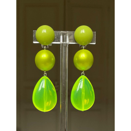 CUBA longue Vert fluo - FRANCINE BRAMLI Paris