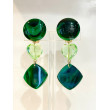 SUZANNA Vert Malachite & cristal - Francine BRAMLI Paris