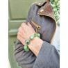Bracelet SWANN vert - Francine BRAMLI Paris