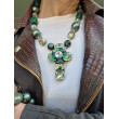 Collier CROIX Vert - FRANCINE BRAMLI Paris