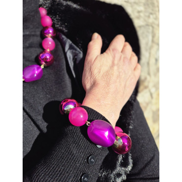 Bracelet EVAN perles vertes- FRANCINE BRAMLI Paris