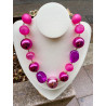 Collier OCTAVE Fuchsia - Francine BRAMLI Paris