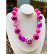 Collier OCTAVE Fuchsia - Francine BRAMLI Paris
