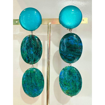 CINDY bleu/vert - Francine BRAMLI Paris