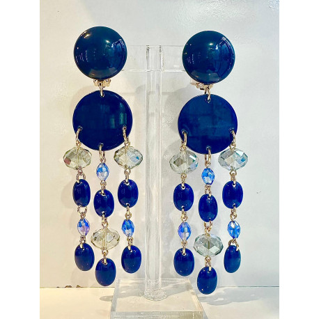 FLORETTE 2 Bleue & cristal - Francine BRAMLI Paris