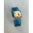 Bracelet MANCHETTE acétate Bleue & Miroir - Francine BRAMLI Paris