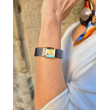 Bracelet MANCHETTE acétate Bleue & Miroir - Francine BRAMLI Paris