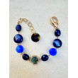 Bracelet STEEVY Bleu, Cristal & pierres - Francine BRAMLI Paris