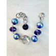 Bracelet SWANN Bleu, cristal & perles de Majorque - Francine BRAMLI Paris