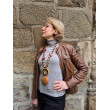 Collier PABLO long marron  - Francine BRAMLI Paris