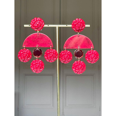 FLORETTE rouge marbré - Francine BRAMLI Paris