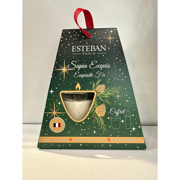 Coffret duo bougie 70g & vapo 30 ml SAPIN EXQUIS - ESTEBAN