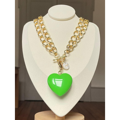 CHARMS coeur Vert - Francine BRAMLI Paris