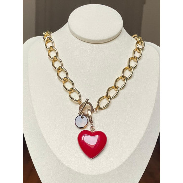 CHARMS coeur Rouge pm - Francine BRAMLI Paris