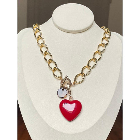 CHARMS coeur Rouge pm - Francine BRAMLI Paris