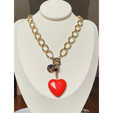 CHARMS coeur Orange pm - Francine BRAMLI Paris