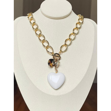 CHARMS coeur Blanc pm - Francine BRAMLI Paris