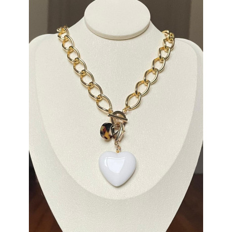 CHARMS coeur Blanc pm - Francine BRAMLI Paris