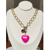 CHARMS coeur Rose pm - Francine BRAMLI Paris