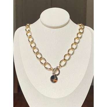 CHAINE simple dorée, Fermoir bouée - Francine BRAMLI Paris