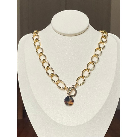 CHAINE simple dorée, Fermoir bouée - Francine BRAMLI Paris