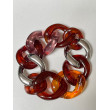 Bracelet TONY Maillons marrons/argenté - Francine BRAMLI Paris