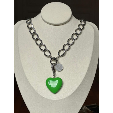 CHARMS coeur Vert pm - Francine BRAMLI Paris