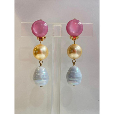 BAYA Rose jaune, bleu ciel - Francine BRAMLI Paris