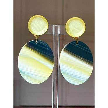 CORNELIA jaune & noir - Francine BRAMLI Paris