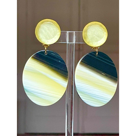 CORNELIA jaune & noir - Francine BRAMLI Paris