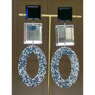 MIRAY miroir, noir & nacre - Francine BRAMLI Paris