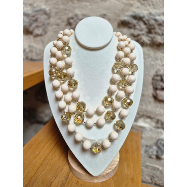 Collier REGIS Ivoire 3 rangs - Francine BRAMLI Paris