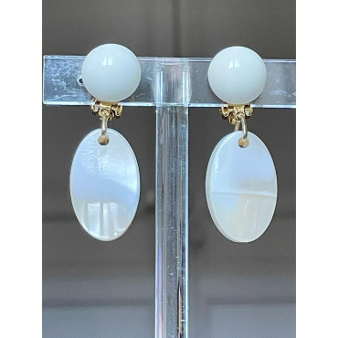 PLUME ivoire marbré - Francine BRAMLI Paris