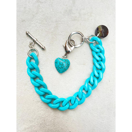 CHARLY Maillons Turquoise Charms turquoise - Francine BRAMLI Paris