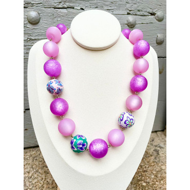 DYLAN perles violette - Francine BRAMLI Paris