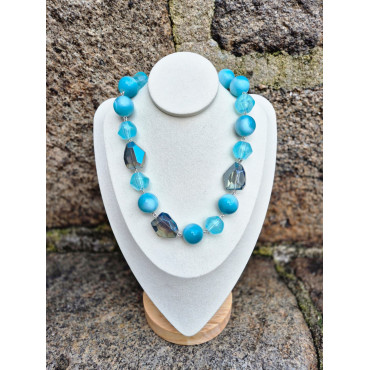 Collier RUDDY bleu turquoise - Francine BRAMLI Paris