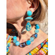 Collier RUDDY bleu turquoise - Francine BRAMLI Paris