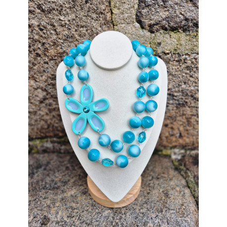 Collier KOPSIA bleu - Francine BRAMLI Paris