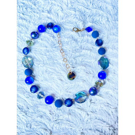 Collier RUDDY bleu - Francine BRAMLI Paris