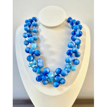 Collier GREG bleu - Francine BRAMLI Paris