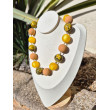 Collier DYLAN perles jaune/ocre - Francine BRAMLI Paris